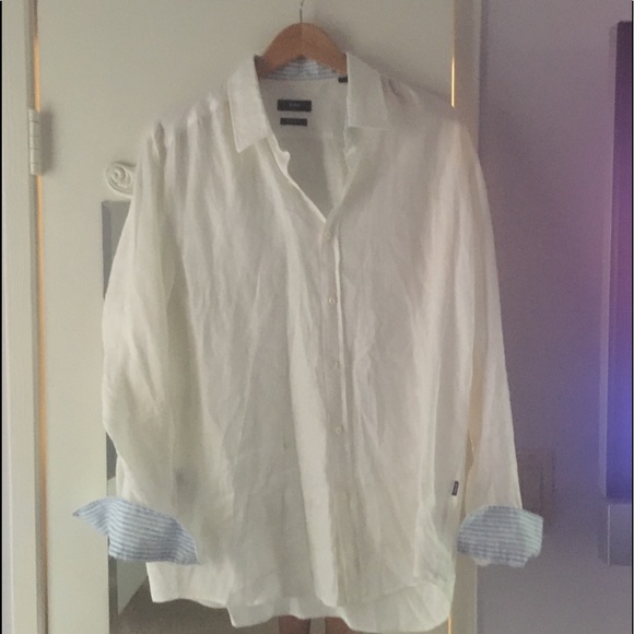 hugo boss linen shirt